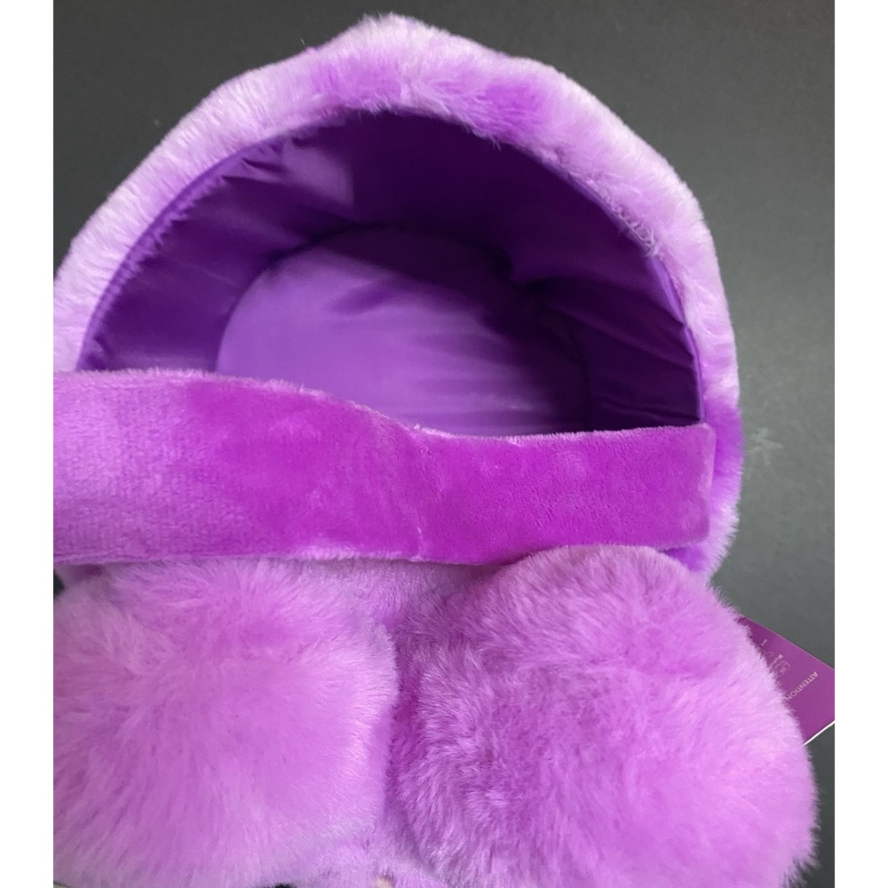 Peeps x Hello Kitty Kuromi Plush Easter Basket Purple Faux Fur Sanrio Tote Bag - Picture 4 of 8